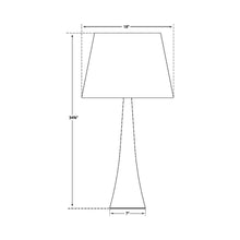 Load image into Gallery viewer, Dover Table Lamp with Linen Shade - line drawing.
