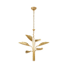 Load image into Gallery viewer, Dumaine Chandelier in Antique-Burnished Brass.
