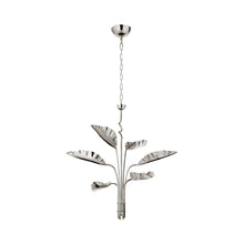 Load image into Gallery viewer, Dumaine Chandelier in Polished Nickel.
