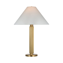 Load image into Gallery viewer, Durham LED Table Lamp in Soft Brass.
