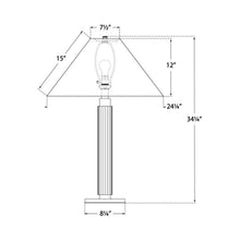 Load image into Gallery viewer, Durham LED Table Lamp - line drawing.
