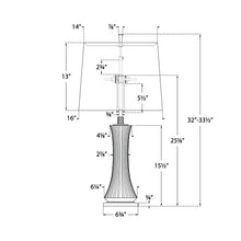 Load image into Gallery viewer, Elena Table Lamp - line drawing.
