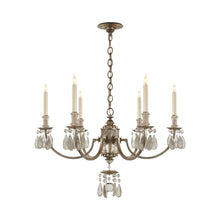 Load image into Gallery viewer, Elizabeth Chandelier in Burnished Silver Leaf.
