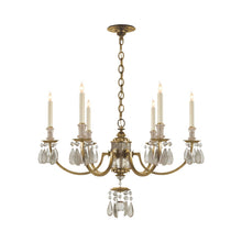 Load image into Gallery viewer, Elizabeth Chandelier in Gilded Iron.
