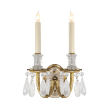 Load image into Gallery viewer, Elizabeth Double Wall Light in Gilded Iron.
