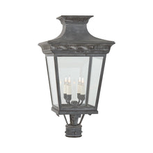 Load image into Gallery viewer, Elsinore Outdoor Post Light in Weathered Zinc.
