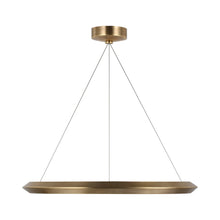 Load image into Gallery viewer, Encircle LED Chandelier in Natural Brass (Small).
