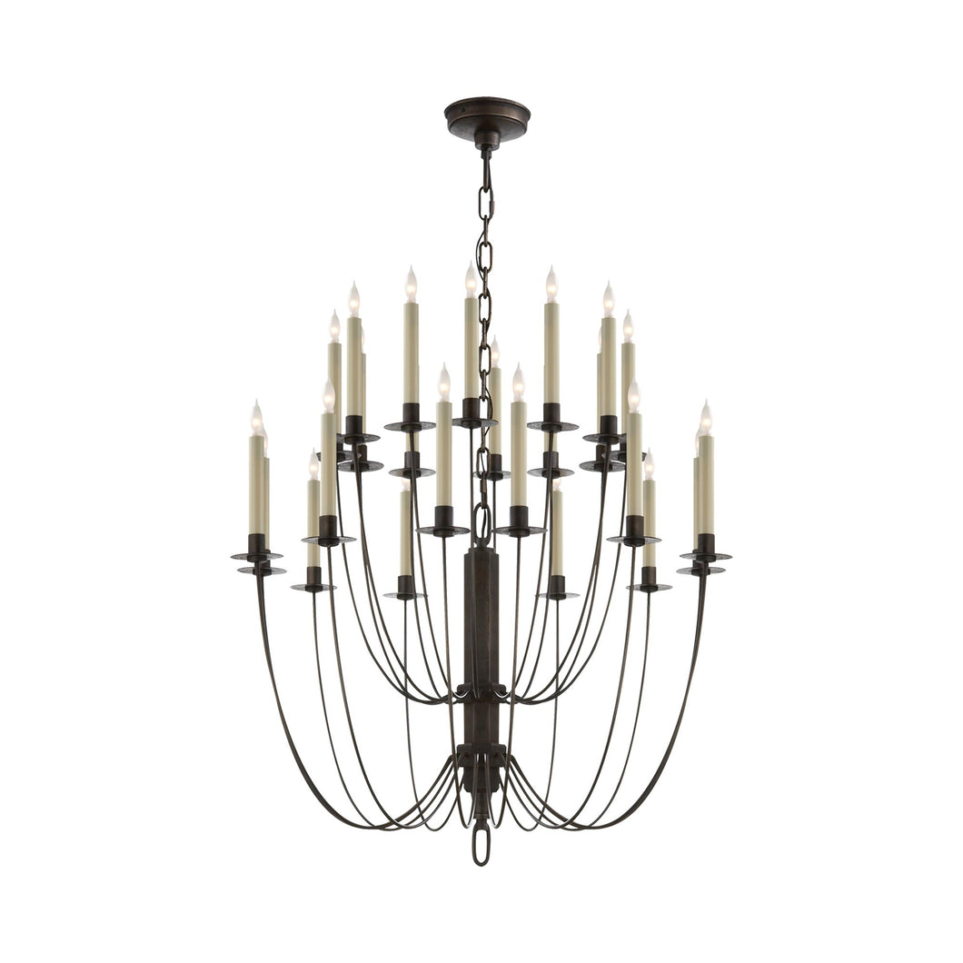 Erika Chandelier in Aged Iron (2-Tier).