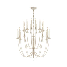 Load image into Gallery viewer, Erika Chandelier in Belgian White (2-Tier).
