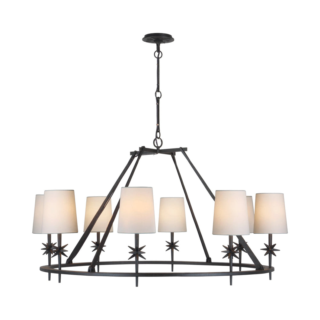 Etoile LED Chandelier in Black Rust.