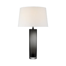 Load image into Gallery viewer, Fallon LED Table Lamp in Smoked Glass (Large).
