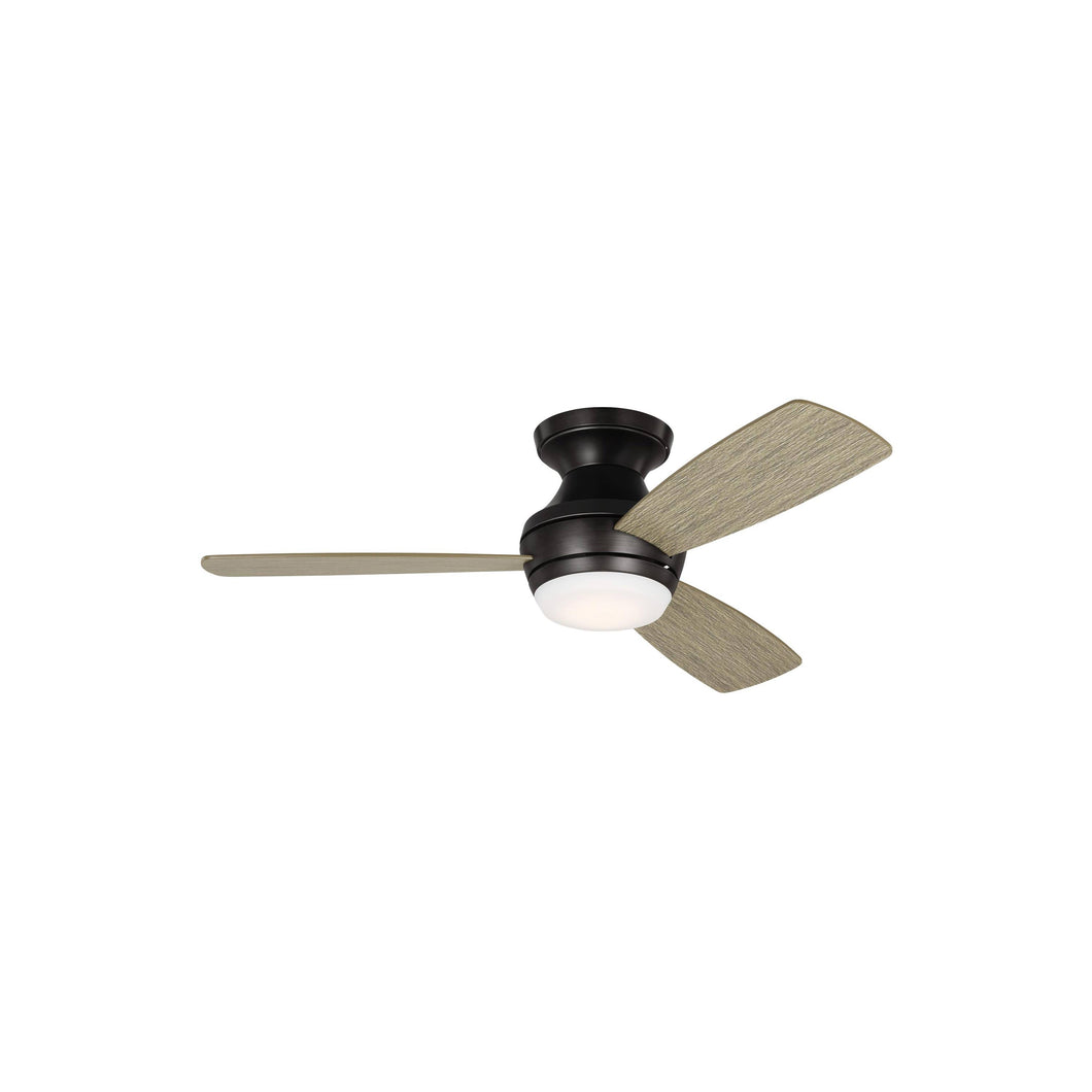 Ikon LED Ceiling Fan in Aged Pewter (44-Inch).