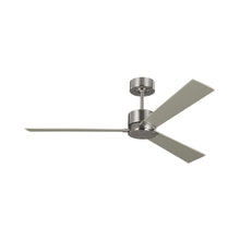 Load image into Gallery viewer, Rozzen Outdoor Ceiling Fan in Brushed Steel (52-Inch).
