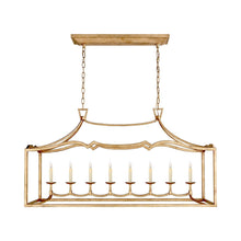 Load image into Gallery viewer, Fancy Darlana Linear Pendant Light in Gilded Iron.
