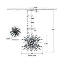Load image into Gallery viewer, Farfalle Chandelier - line drawing.
