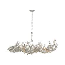 Load image into Gallery viewer, Farfalle LED Linear Pendant Light in Burnished Silver Leaf.
