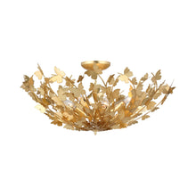 Load image into Gallery viewer, Farfalle LED Semi Flus Mount Ceiling Light in Gild.
