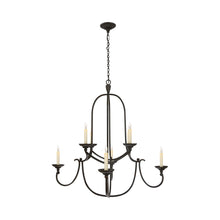 Load image into Gallery viewer, Flemish Chandelier in Aged Iron/Without Shade.
