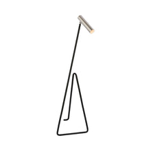 Load image into Gallery viewer, Flesso LED Floor Lamp in Matte Black/Polished Nickel.

