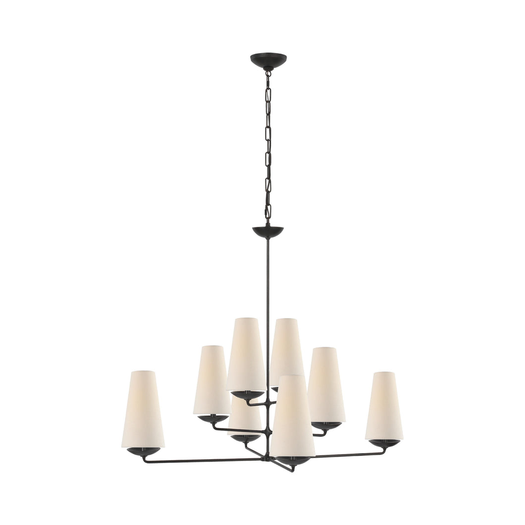 Fontaine Chandelier in Aged Iron.