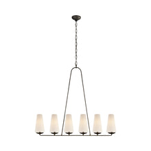 Load image into Gallery viewer, Fontaine Linear Chandelier in Aged Iron.
