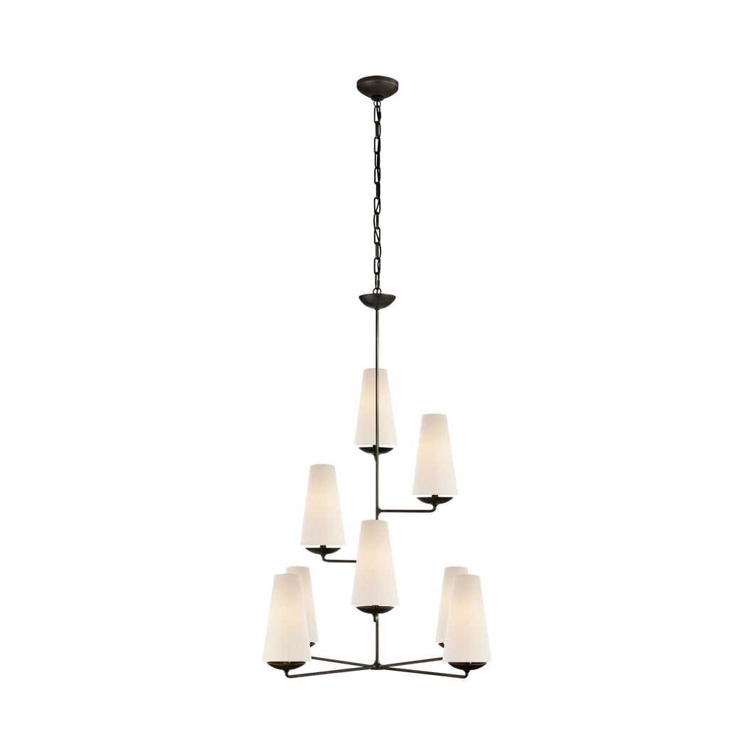 Fontaine Vertical Chandelier in Aged Iron.