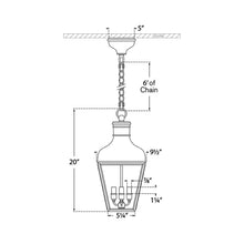 Load image into Gallery viewer, Fremont Pendant Light - line drawing.
