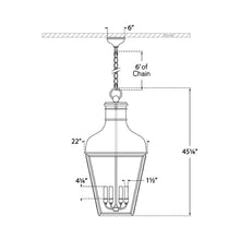 Load image into Gallery viewer, Fremont Pendant Light - line drawing.
