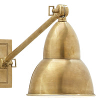 Load image into Gallery viewer, French Library Arm LED Wall Light in Detail.
