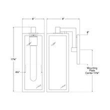 Load image into Gallery viewer, Fresno Framed Outdoor Wall Light - line drawing.
