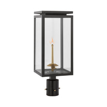 Load image into Gallery viewer, Fresno Outdoor Gas Post Light in Matte Black.
