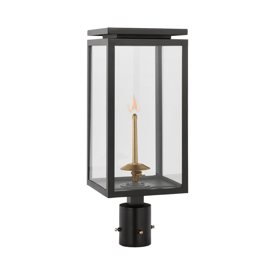 Fresno Outdoor Gas Post Light in Matte Black.