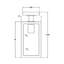 Load image into Gallery viewer, Fresno Semi Flush Mount Ceiling Light - line drawing.
