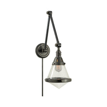 Load image into Gallery viewer, Gale Library Wall Light in Bronze/Seeded Glass.
