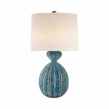 Load image into Gallery viewer, Gannet Table Lamp in Pebbled Aquamarine.
