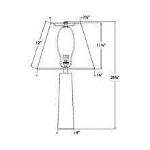 Load image into Gallery viewer, Gates Column LED Table Lamp - line drawing.
