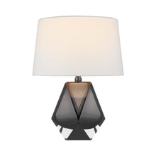 Load image into Gallery viewer, Gemma LED Table Lamp in Smoked Glass (Small).
