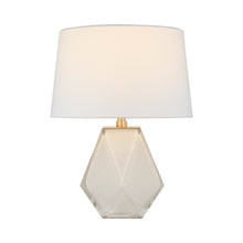 Load image into Gallery viewer, Gemma LED Table Lamp in White Glass (Small).
