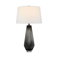 Load image into Gallery viewer, Gemma LED Table Lamp in Smoked Glass (Medium).

