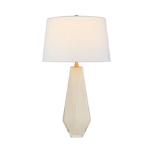 Load image into Gallery viewer, Gemma LED Table Lamp in White Glass (Medium).
