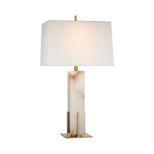 Load image into Gallery viewer, Gironde LED Table Lamp in Alabaster and Hand-Rubbed Antique Brass.
