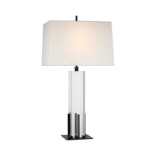 Load image into Gallery viewer, Gironde LED Table Lamp in Crystal and Bronze.
