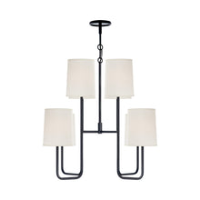 Load image into Gallery viewer, Go Lightly Chandelier in Charcoal/Silk (Medium).
