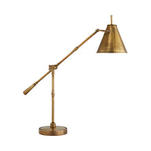 Load image into Gallery viewer, Goodman Table Lamp in Hand-Rubbed Antique Brass.
