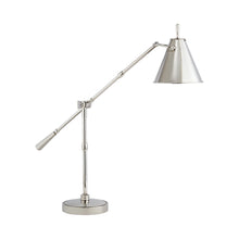 Load image into Gallery viewer, Goodman Table Lamp in Polished Nickel.
