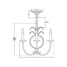 Load image into Gallery viewer, Gramercy Chandelier - line drawing.
