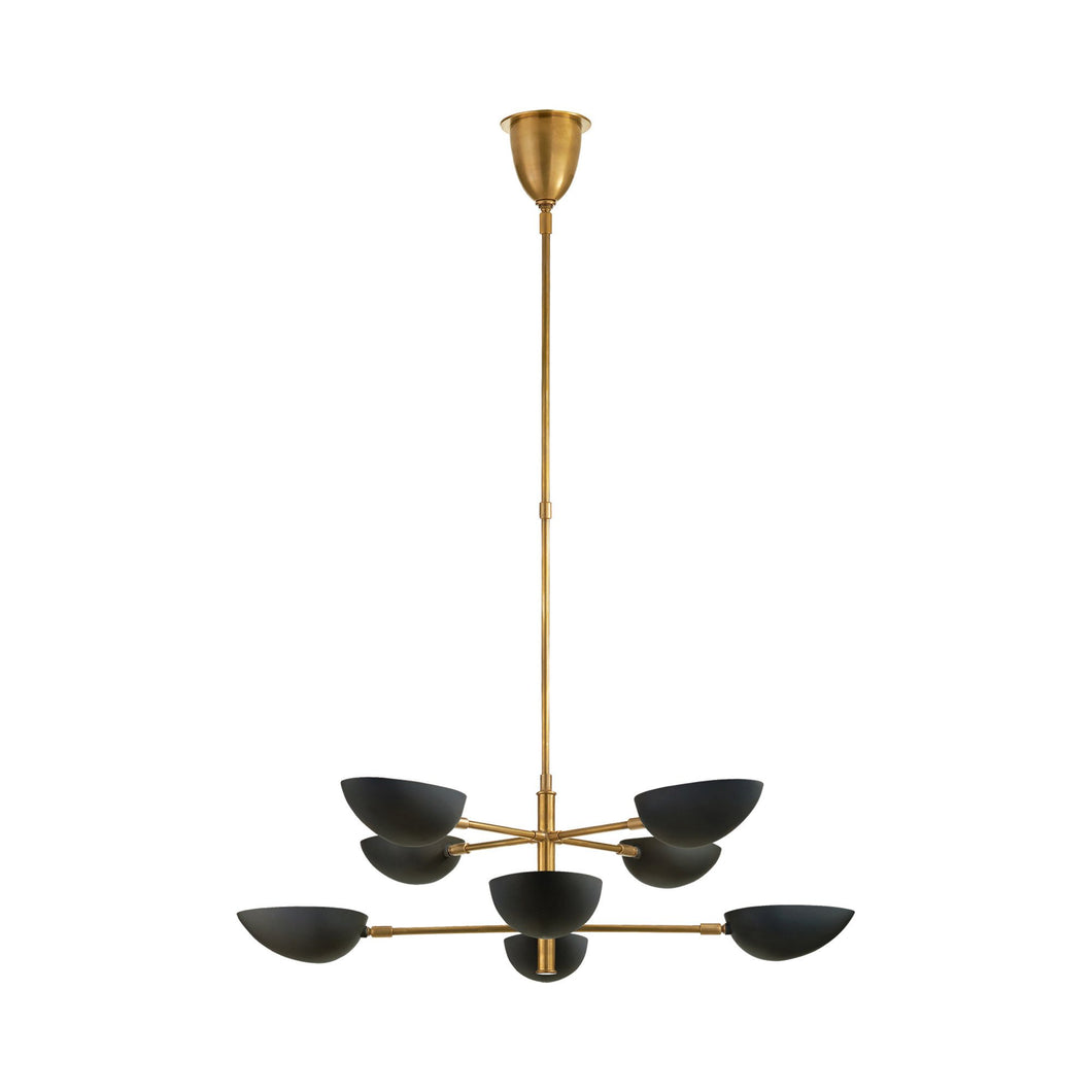 Graphic Grande Chandelier in Black (2-Tier).