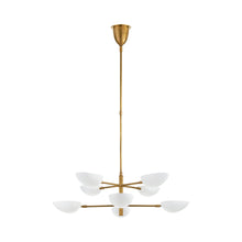 Load image into Gallery viewer, Graphic Grande Chandelier in White (2-Tier).
