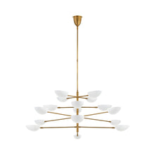 Load image into Gallery viewer, Graphic Grande Chandelier in White (4-Tier).
