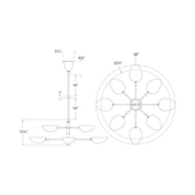 Load image into Gallery viewer, Graphic Grande Chandelier - line drawing.
